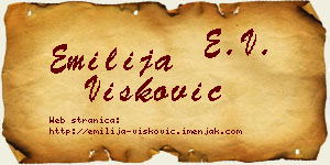 Emilija Višković vizit kartica